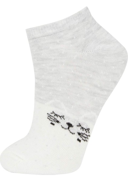 Kadın 3'lü Pamuklu Patik Çorap R8374AZNS