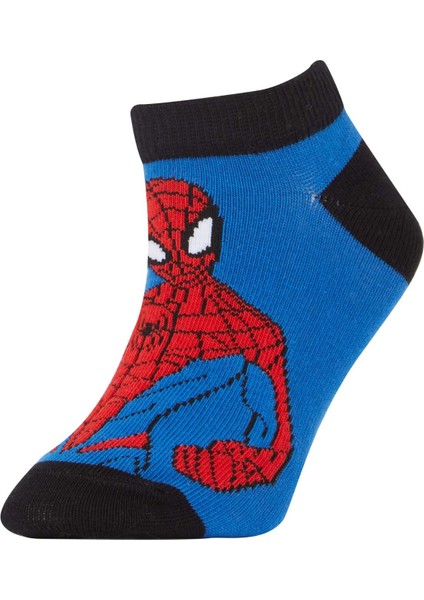 Erkek Çocuk Marvel Spiderman Pamuklu 3'lü Patik Çorap X9652A6NS