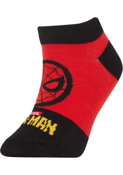 Erkek Çocuk Marvel Spiderman Pamuklu 3'lü Patik Çorap X9652A6NS