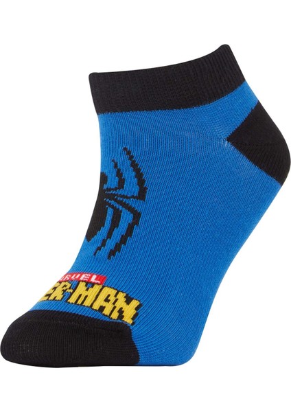 Erkek Çocuk Marvel Spiderman Pamuklu 3'lü Patik Çorap X9652A6NS