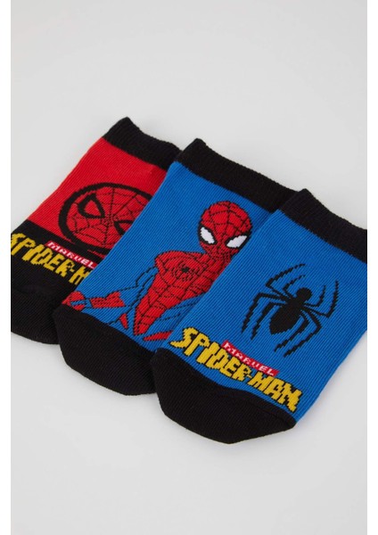 Erkek Çocuk Marvel Spiderman Pamuklu 3'lü Patik Çorap X9652A6NS