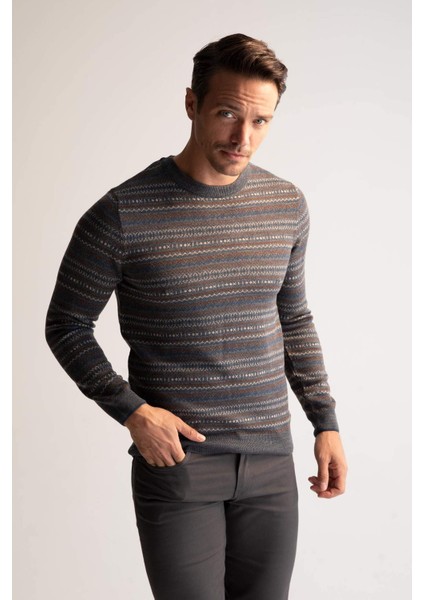 Regular Fit Bisiklet Yaka Kazak Y0609AZ22AU