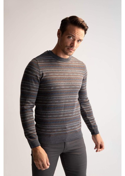 Regular Fit Bisiklet Yaka Kazak Y0609AZ22AU