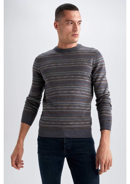 Regular Fit Bisiklet Yaka Kazak Y0609AZ22AU