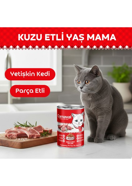 Kedi Konservesi 400 gr Kuzulu