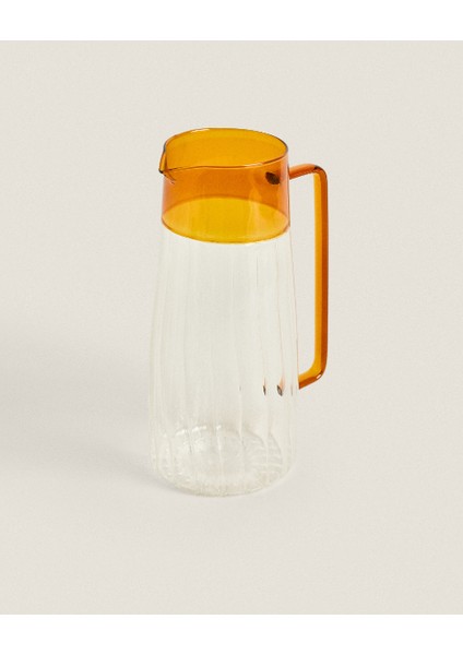 Turuncu Detaylı Cam Sürahi 1600 ml