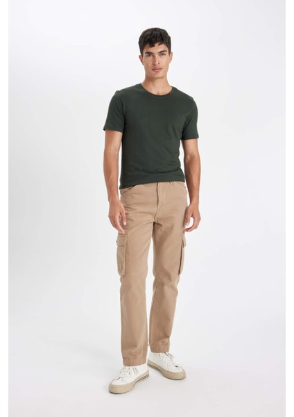 Slim Fit Dar Kesim Bisiklet Yaka Modal Karışımlı Pamuklu Basic Düz Kısa Kollu Tişört M6606AZ23SP