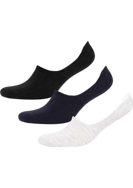 Erkek 3'lü Basic Düz Babet Çorabı K5310AZNS