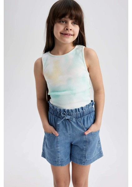 Kız Çocuk Relax Fit Jean Şort