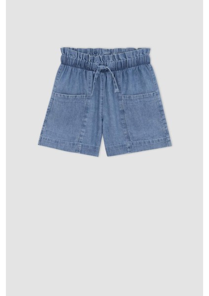 Kız Çocuk Relax Fit Jean Şort