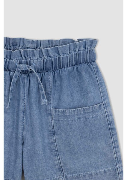 Kız Çocuk Relax Fit Jean Şort