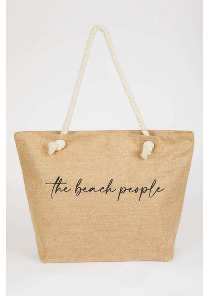 Kadın Hasır Plaj Çantası Z4429AZNS