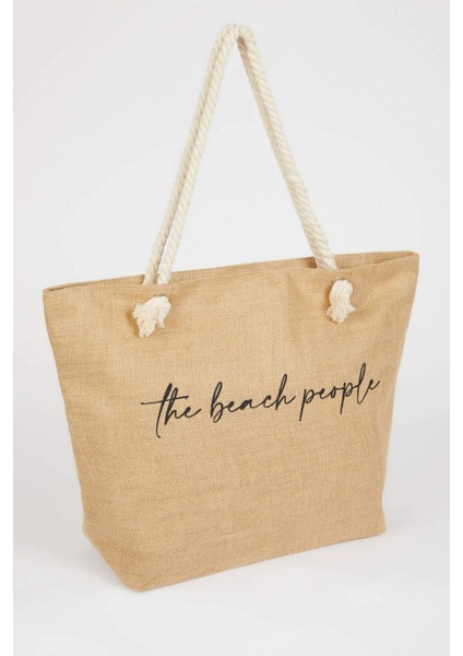 Kadın Hasır Plaj Çantası Z4429AZNS