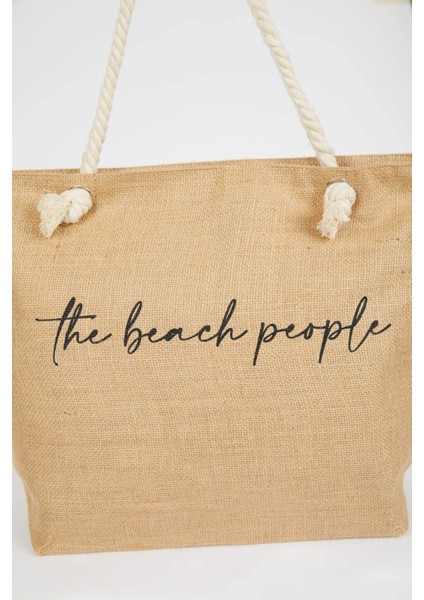 Kadın Hasır Plaj Çantası Z4429AZNS