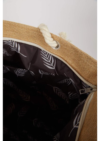 Kadın Hasır Plaj Çantası Z4429AZNS