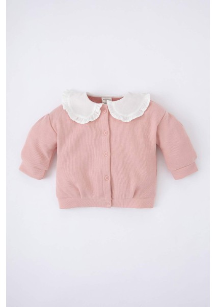 Kız Bebek Büyük Yaka Selanik Kumaş Hırka Z4651A223SP