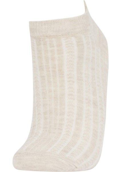 Kadın 5'li Pamuklu Patik Çorap