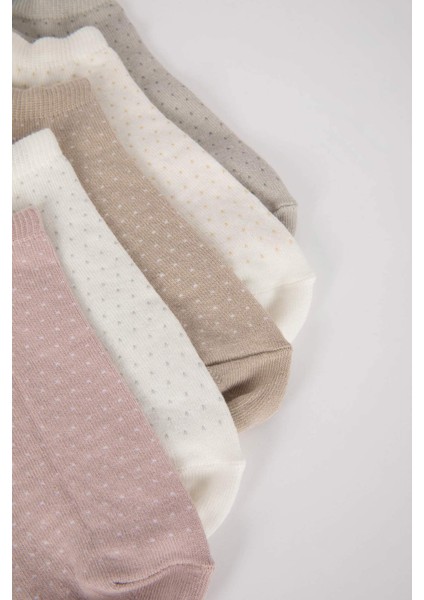 Kadın 5'li Pamuklu Patik Çorap Z7555AZNS