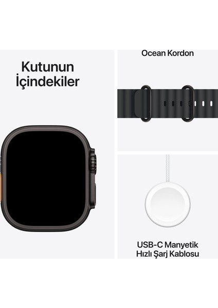 Watch Ultra 3 Gps + Cellular, 49 mm Siyah Titanyum Kasa ve Siyah Ocean kordon