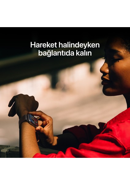 Watch Series 11 Gps, 42 mm Gümüş rengi Alüminyum kasa ve Sis moru Spor kordon - M/l