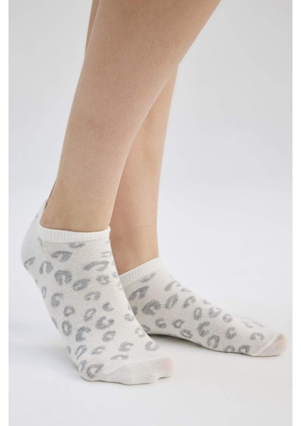 Kadın 3'lü Pamuklu Patik Çorap Z8625AZNS