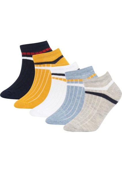 Erkek Çocuk 5'li Pamuklu Patik Çorap