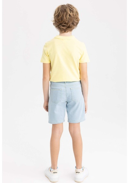 Erkek Çocuk Jean Basic Düz Şort Z1733A623SM