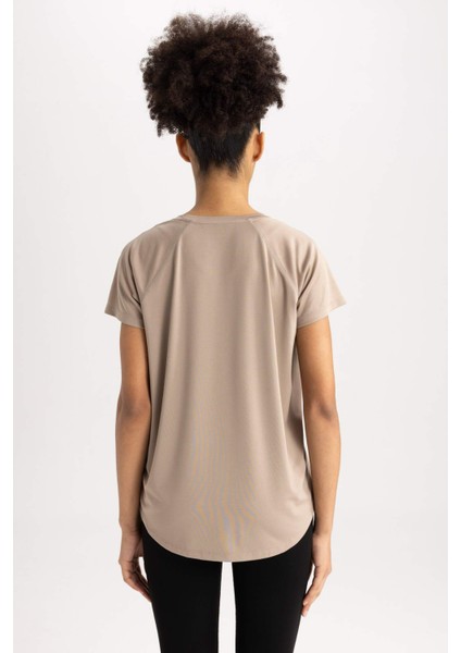 Fit Comfort Fit Bisiklet Yaka Sporcu Kısa Kollu Tişört Z6563AZ23SP