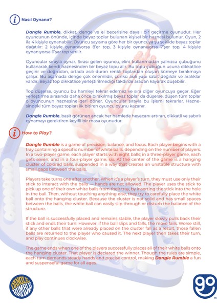 Dangle Rumble Strateji Oyuncağı Eğitici Aile Kutu Oyunu fırsatları