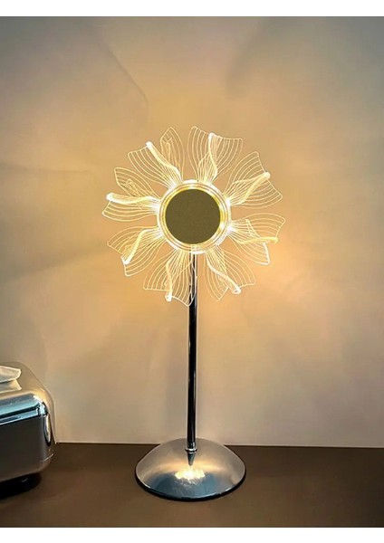 Çiçek Tasarımlı LED Masa Lambası