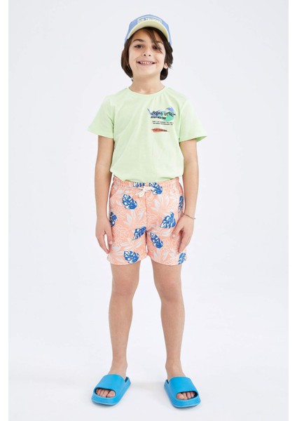 Erkek Çocuk Desenli Deniz Şortu Z9432A623HS