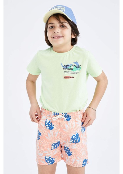 Erkek Çocuk Desenli Deniz Şortu Z9432A623HS