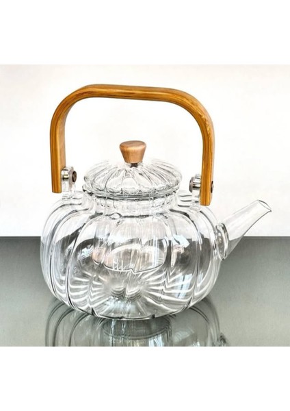 Ahşap Saplı Cam Çizgili Demlik modelleri