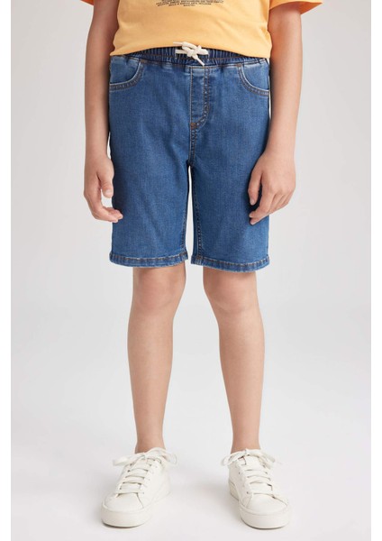 Erkek Çocuk Basic Düz Jean Şort Z5069A623SM