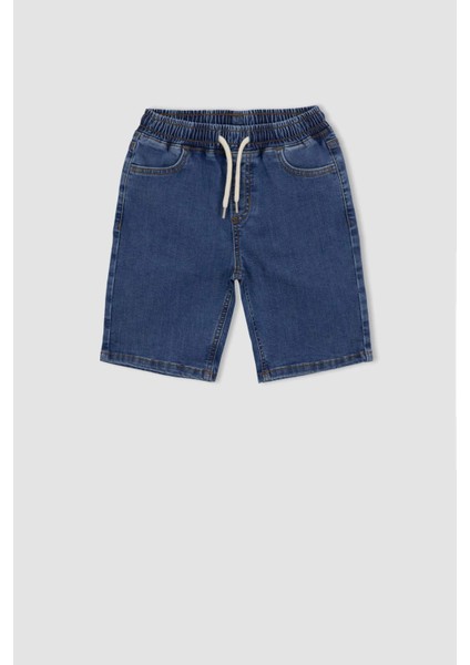 Erkek Çocuk Basic Düz Jean Şort Z5069A623SM