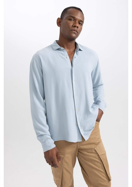 Regular Fit Uzun Kollu Gömlek A0876AX23SM