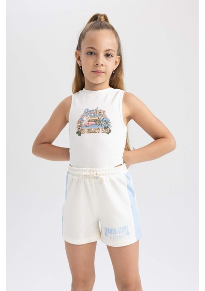 Kız Çocuk Baskılı Şort
