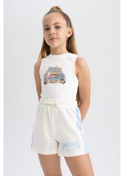 Kız Çocuk Baskılı Şort