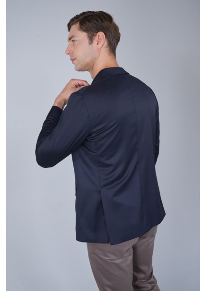 Comfort Fit Lacivert Mono Yaka Çift Yırtmaçlı 4 Drop Erkek Yün Ceket PCK24K24203_D39 fiyatları