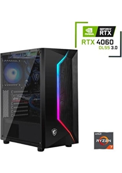 Amd Ryzen7 5700X / Rtx 4060 / 32GB Ddr4 / Kingston 1tb 3500-2100 Mb/s M2 SSD / Gamıng Pc