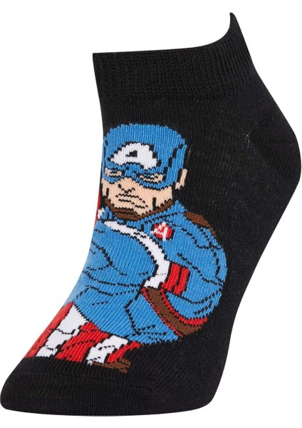 Erkek Çocuk Marvel Avengers 3'lü Pamuklu Patik Çorap Z8967A6NS