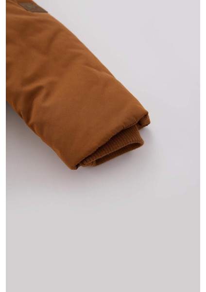 Erkek Bebek Su İtici Polar Astarlı Kapüşonlu Mont A2211A523CW