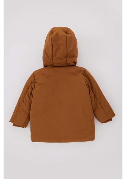 Erkek Bebek Su İtici Polar Astarlı Kapüşonlu Mont A2211A523CW