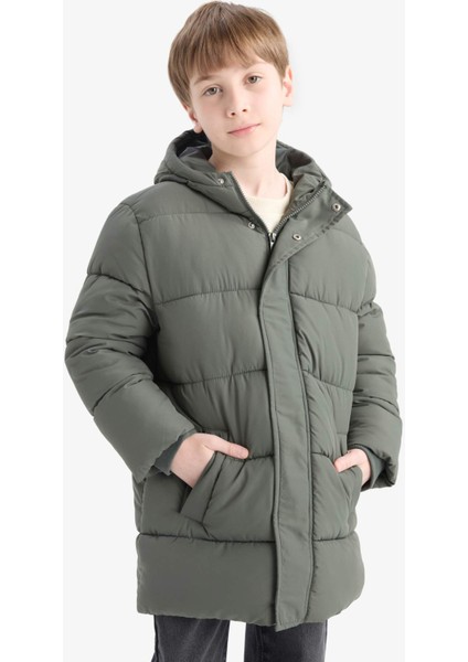 Erkek Çocuk Su Geçirmez Kapüşonlu Fermuarlı Parka modelleri