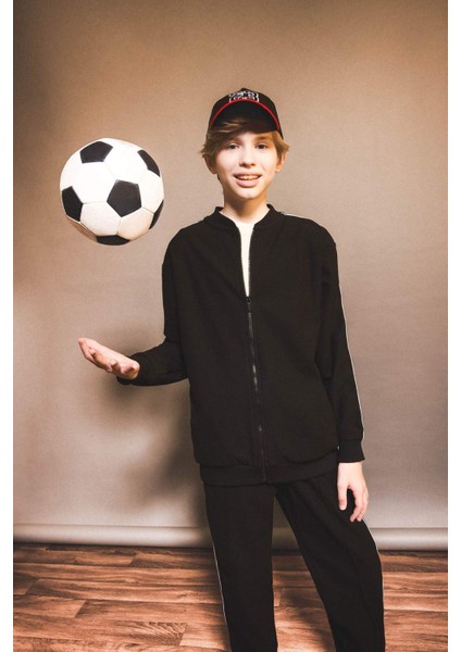 Erkek Çocuk Kolej Yaka Fermuarlı Bomber Ceket G1821A825AU