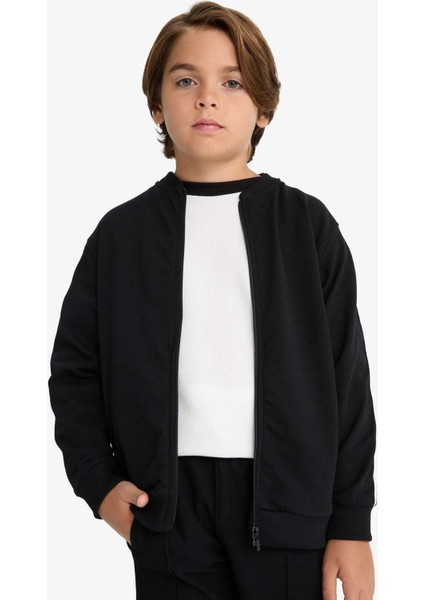 Erkek Çocuk Kolej Yaka Fermuarlı Bomber Ceket G1821A825AU