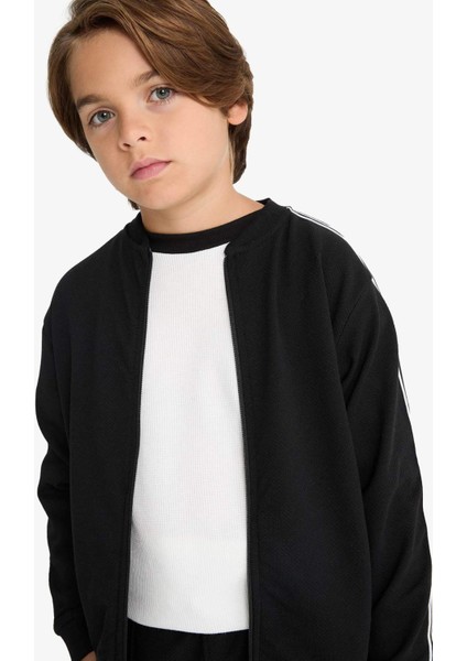 Erkek Çocuk Kolej Yaka Fermuarlı Bomber Ceket G1821A825AU