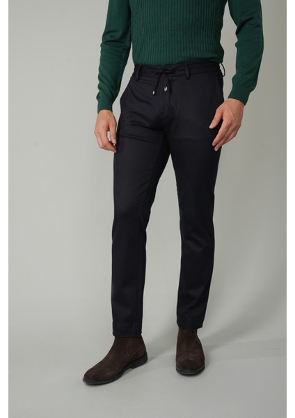 Lacivert Doğal Pamuk Lastikli Jagger Pantolon PNS24K24002_D39