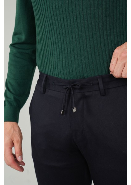 Lacivert Doğal Pamuk Lastikli Jagger Pantolon PNS24K24002_D39 modelleri