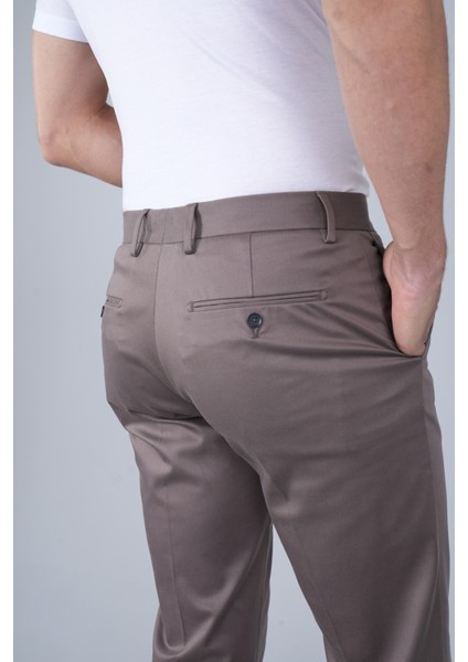 Bej Doğal Pamuk Pilesiz Spor Pantolon PNS24K24003_D07 modelleri